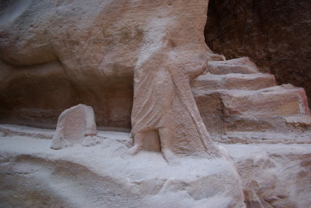 Nabataean sculpture, Petra, photo Berthold Werner