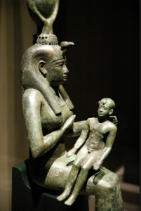 Isis nursing son Horus