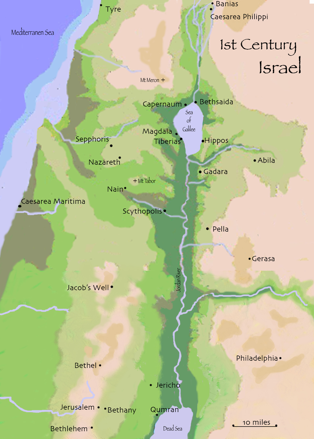 first century map of israel