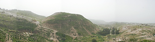 Site of ancient Pella looking toward the Jordan River